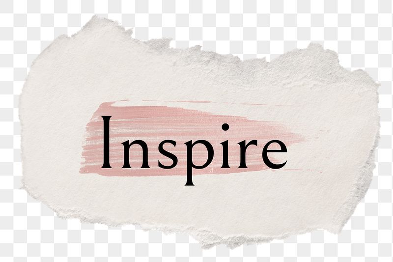 Inspire png word sticker typography, | Free PNG - rawpixel