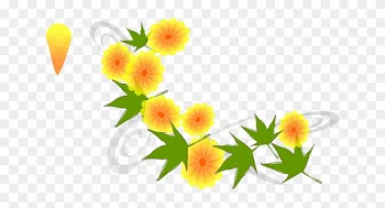 Inspired Yellow, Flower, Flowers, Japanese, Nature, - Mother's Day Clip Art