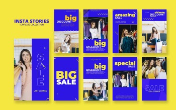 Insta stories mockup set Free Psd