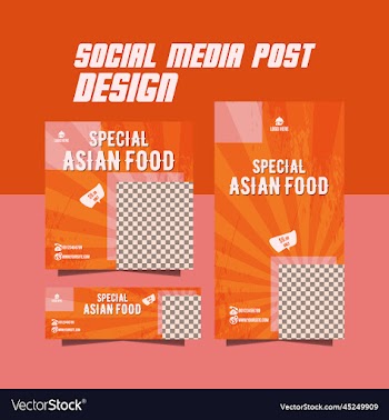 instagram food post or asian food menu flyer