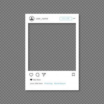 Instagram frame template Free Vector
