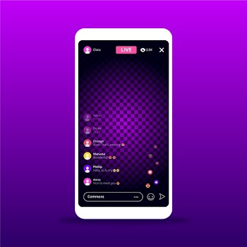 Instagram live stream interface Free Vector