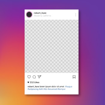 Instagram post frame Free Vector
