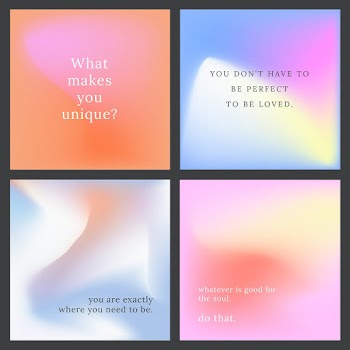 Instagram post vector set colorful background