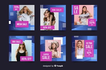 Instagram sale post collection Free Vector