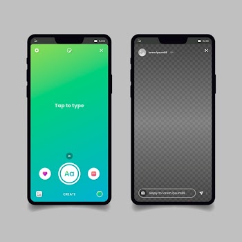 Instagram stories interface template Free Vector