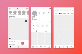 Instagram stories interface template Free Vector