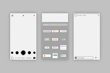 Instagram stories interface template Free Vector