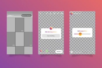 Instagram stories interface templates Free Vector