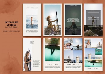 Instagram stories layout pack Free Psd