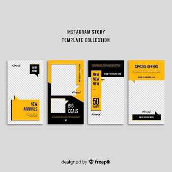 Instagram stories template Free Vector