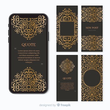 Instagram stories template Free Vector
