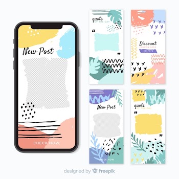 Instagram stories template Free Vector