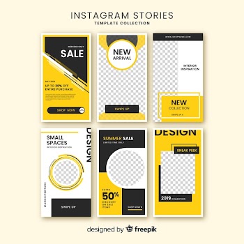 Instagram stories template Free Vector