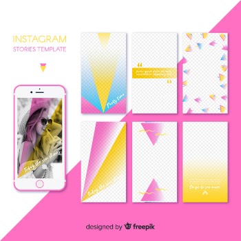 Instagram stories template set