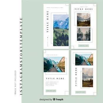 Instagram stories template set