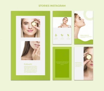 Instagram stories template with beauty concept Free Psd