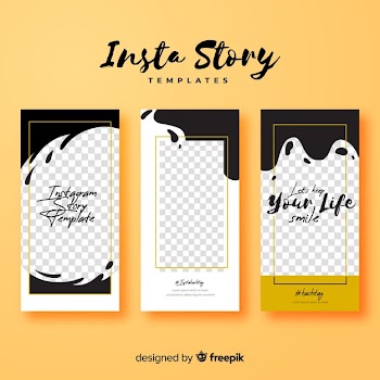 Instagram stories template with empty frame