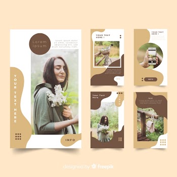 Instagram stories templates Free Vector