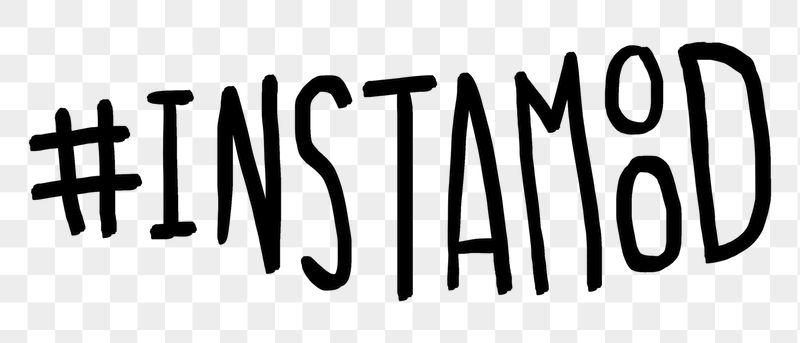 #Instamood png word sticker, handwritten | Free PNG - rawpixel