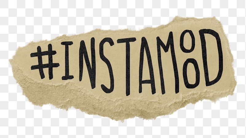 #Instamood png word sticker, ripped | Free PNG - rawpixel
