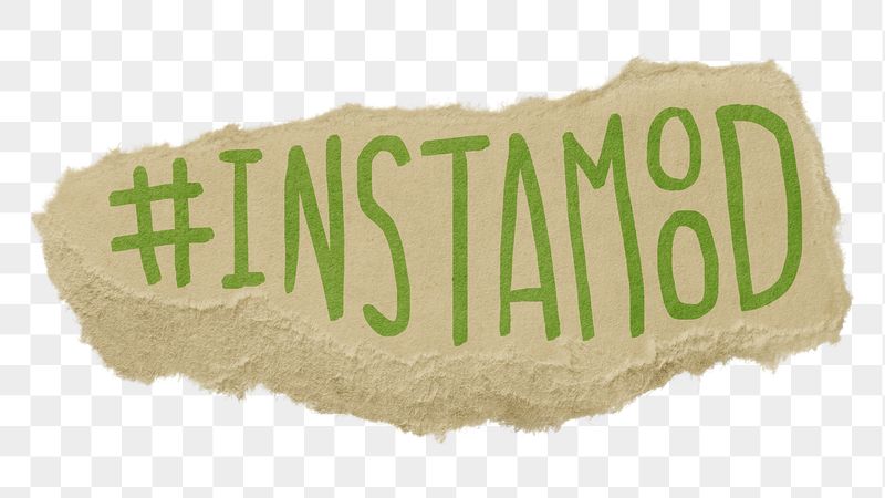 #Instamood png word sticker, ripped | Free PNG - rawpixel