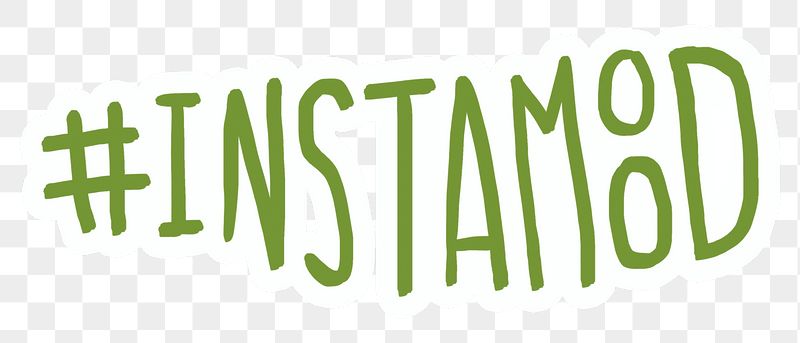 #Instamood png word sticker typography, | Free PNG - rawpixel