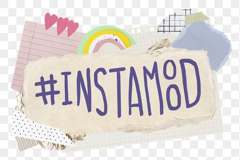 #Instamood png word sticker typography, | Free PNG - rawpixel