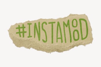 #Instamood word sticker, ripped paper | Free PSD - rawpixel