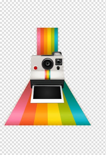 Instant camera Polaroid Corporation, color graphed camera camera transparent background PNG clipart