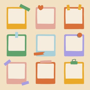 Instant photo frame sticker, colorful | Free Vector - rawpixel