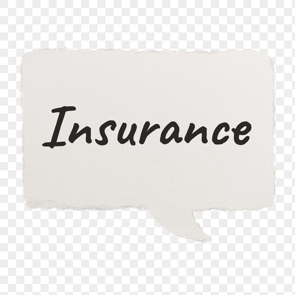 Insurance png sticker, paper speech | Free PNG - rawpixel