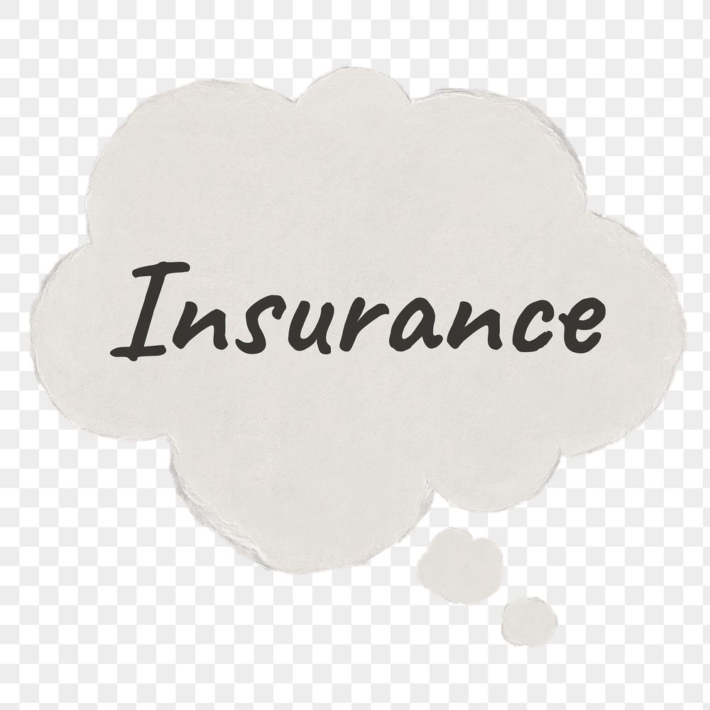 Insurance png sticker, paper speech | Free PNG - rawpixel