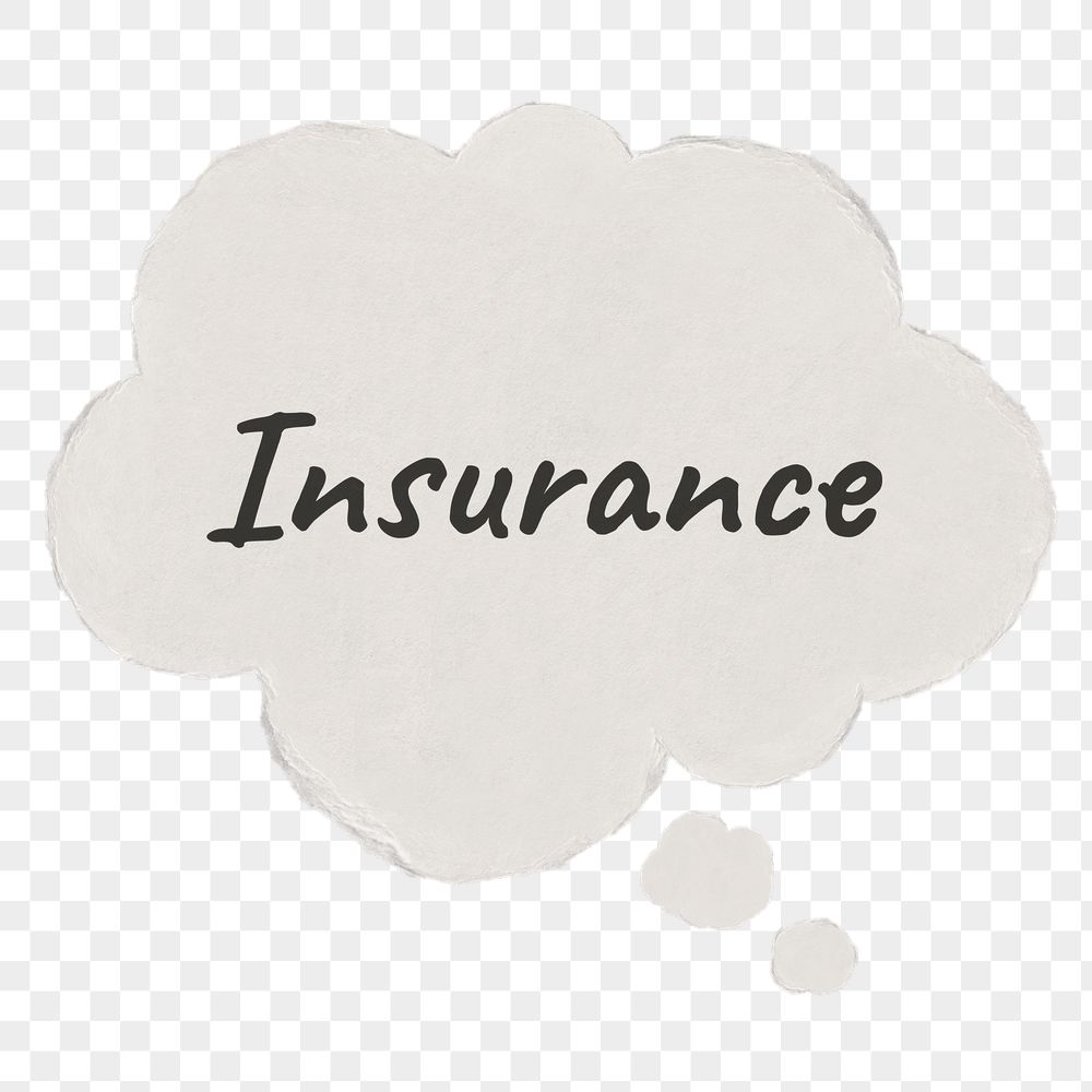 Insurance png sticker, paper speech | Free PNG - rawpixel