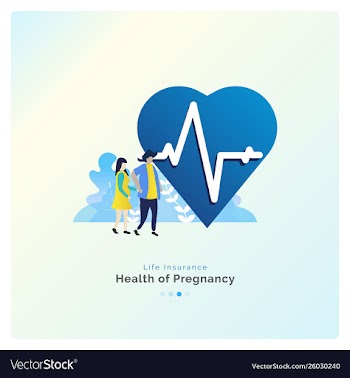 Insurance securing health pregnancy vector image