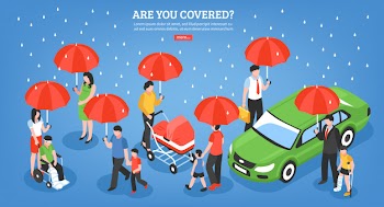 Insurance services design concept Free Vector
