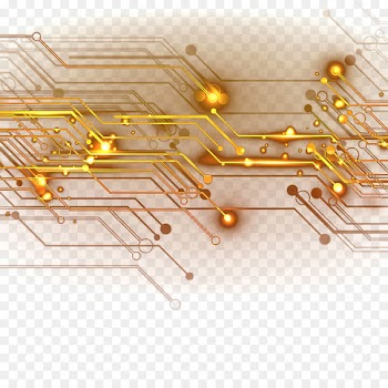 Integrated circuit Electronic circuit - Gold chip lines 