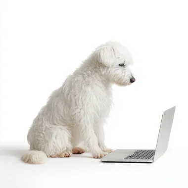 Intelligent Dog Typing on a Laptop Intelligent Dog Typing on a Laptop
