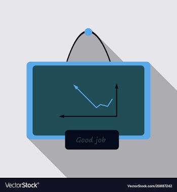 Interactive board drawn icon arrows digits line vector image