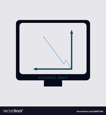 Interactive board drawn icon arrows digits line vector image