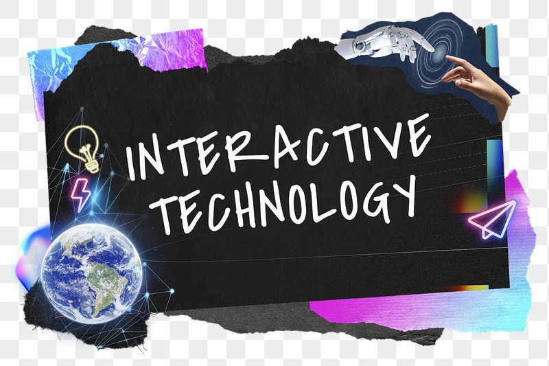 Interactive technology png word sticker | Free PNG - rawpixel