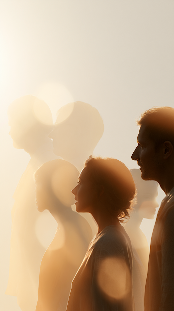 Interconnected Silhouettes in Warm Ambient Light