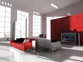 Interior of a modern drawing room