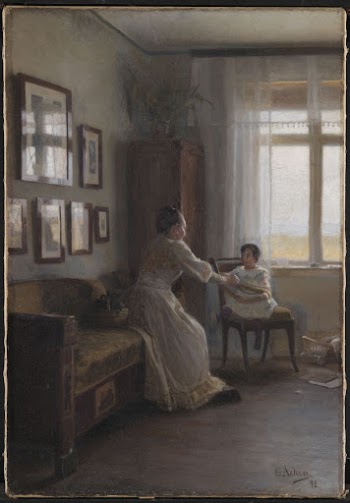 Interior with the artist's wife | Free Photo - rawpixel