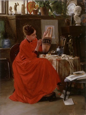 Interior with vase painter | Free Photo - rawpixel