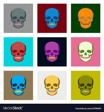 Internal human organs icons set in flat style vector image
