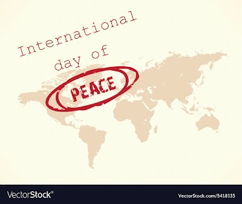 International Day of Peace with map vector image