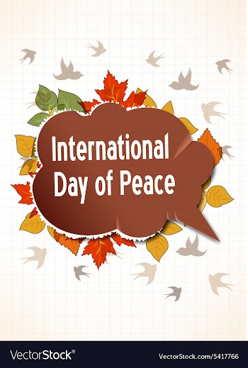 International Day of Peace with torn paper vector image