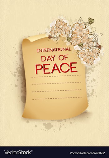 International Day of Peace with torn paper vector image