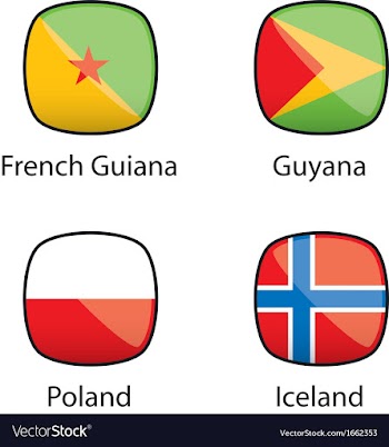 International Flags Buttons Sample vector image